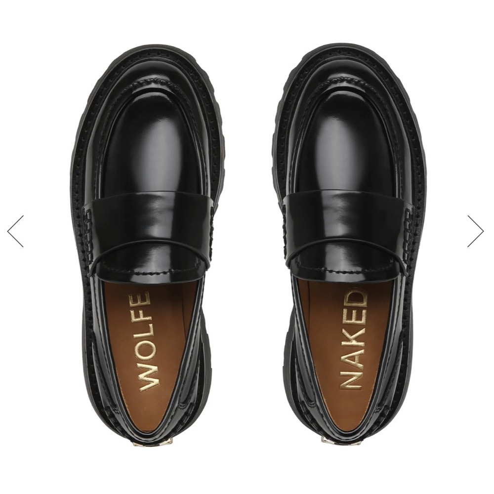 NWT Naked Wolfe Flawless black box loafers